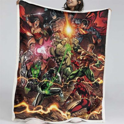 Justice League Alle Charaktere 13 Decke - Fleecedecke
