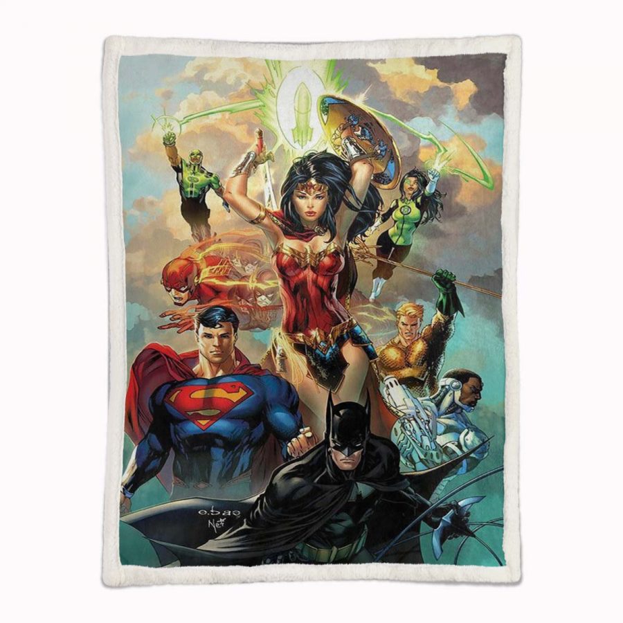 Justice League Alle Charaktere 16 Decke - Fleecedecke – Bild 2