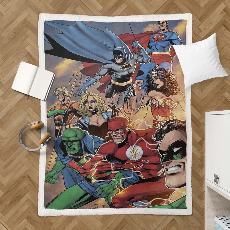 Justice League Alle Charaktere 15 Decke - Fleecedecke – Bild 3
