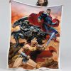 Justice League Alle Charaktere Wonder Woman Batman Superman 02 Decke - Fleecedecke