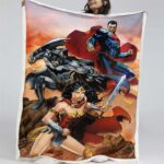 Justice League Alle Charaktere Wonder Woman Batman Superman 02 Decke – Fleecedecke