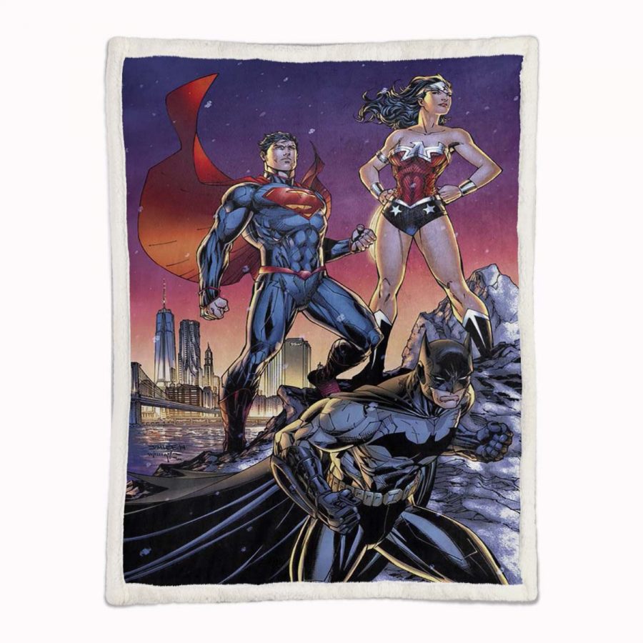 Justice League Alle Charaktere Wonder Woman Batman Superman 03 Decke - Fleecedecke – Bild 2