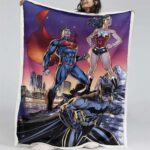 Justice League Alle Charaktere Wonder Woman Batman Superman 03 Decke – Fleecedecke