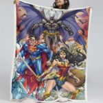 Justice League Alle Charaktere Wonder Woman Batman Superman 04 Decke – Fleecedecke