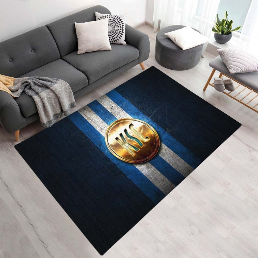 Karlsruher FC KSC blaues Metall und goldenes Logo Teppich – Bild 2