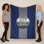 Karlsruher SC KSC blau weiß Metallgeflecht Fleecedecke – Decke