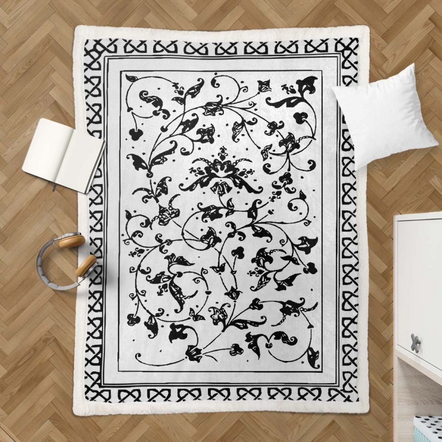 Teppiche mit Blattmotiv 01 Decke - Fleecedecke – Bild 3