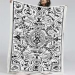 Teppiche mit Blattmotiv 02 Decke – Fleecedecke