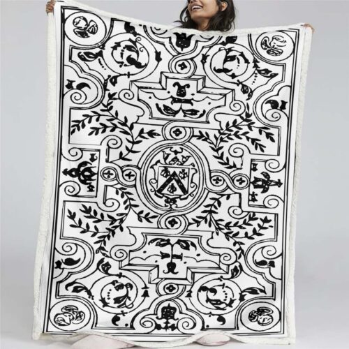 Teppiche mit Blattmotiv 02 Decke - Fleecedecke