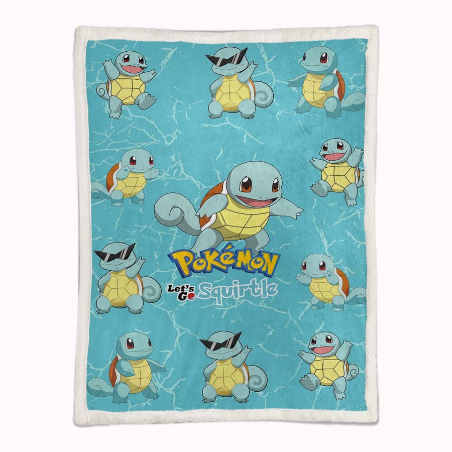 Lass uns gehen, Schiggy Pokemon Decke - Fleecedecke – Bild 2
