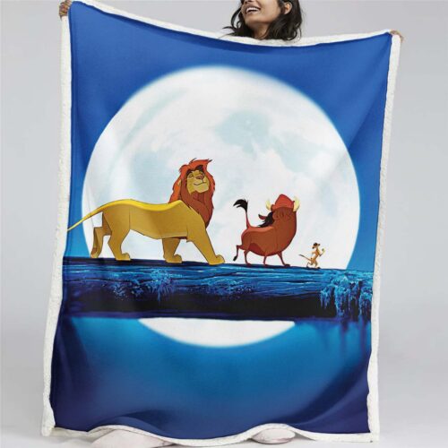 König der Löwen Alle Charaktere Vater und Sohn Simba 13 Decke - Fleecedecke