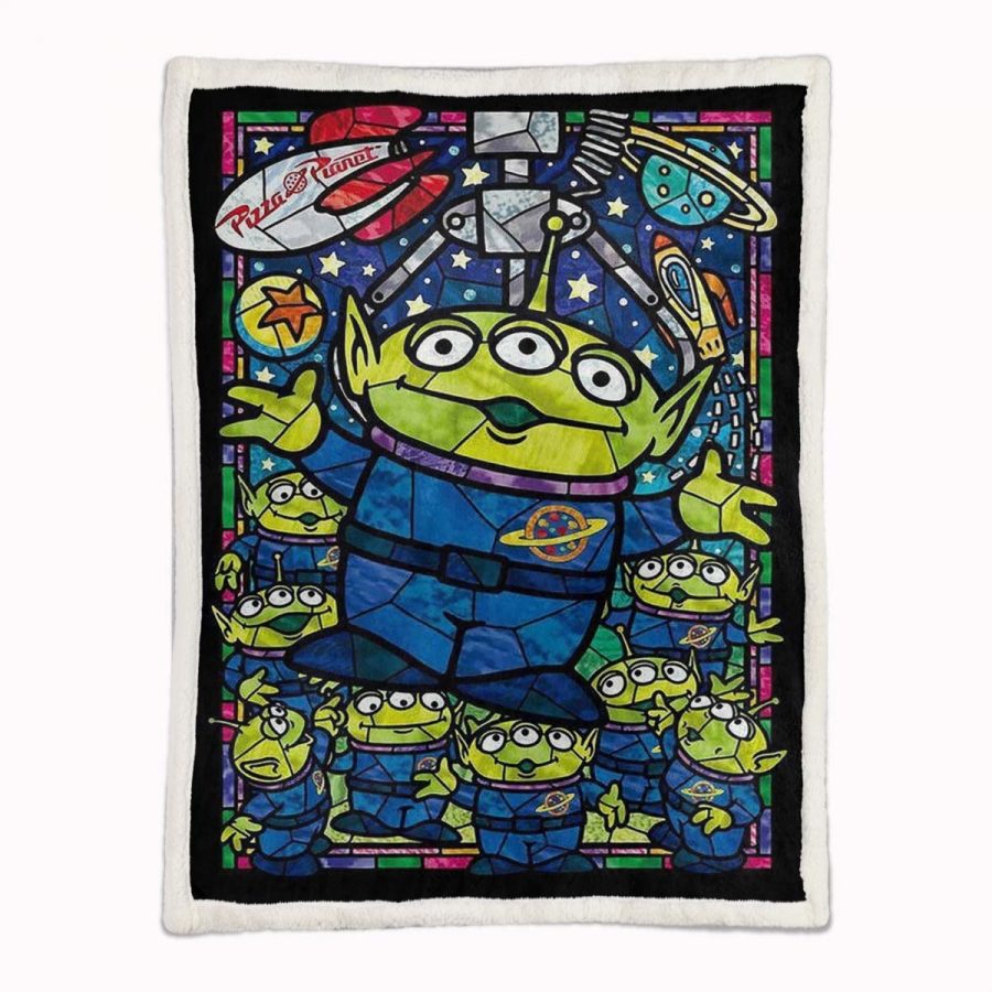 Kleine grüne Aliens Toy Story 02 Decke - Fleecedecke – Bild 2