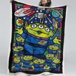 Kleine grüne Aliens Toy Story 02 Decke – Fleecedecke