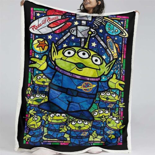 Kleine grüne Aliens Toy Story 02 Decke - Fleecedecke