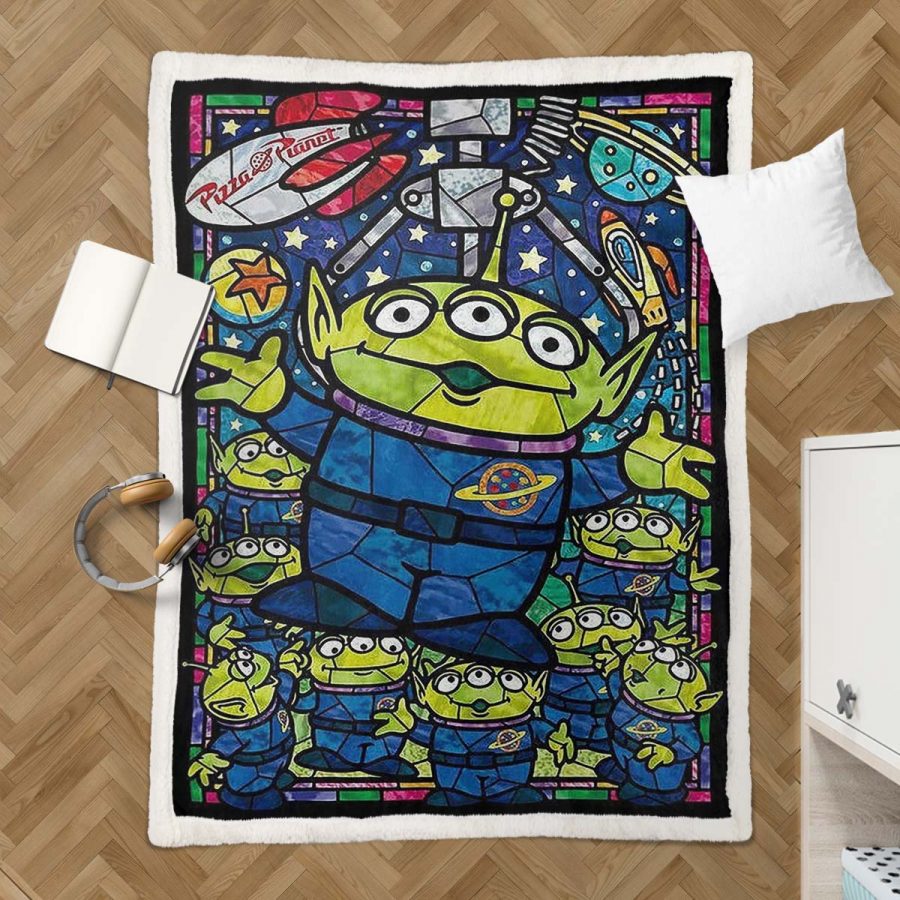 Kleine grüne Aliens Toy Story 02 Decke - Fleecedecke – Bild 3
