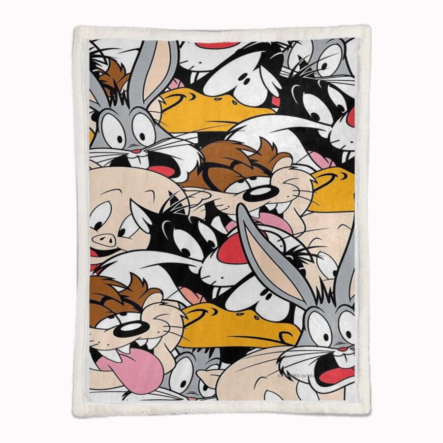 Looney Tunes Alle Charaktere 01 Decke - Fleecedecke – Bild 2