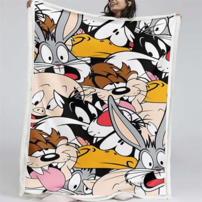 Looney Tunes Alle Charaktere 01 Decke - Fleecedecke