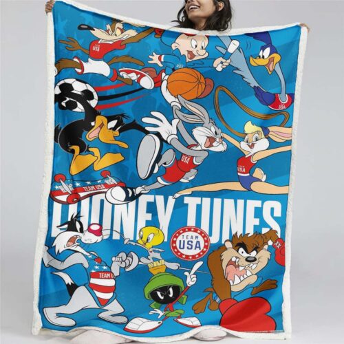 Looney Tunes Alle Charaktere 02 Decke - Fleecedecke