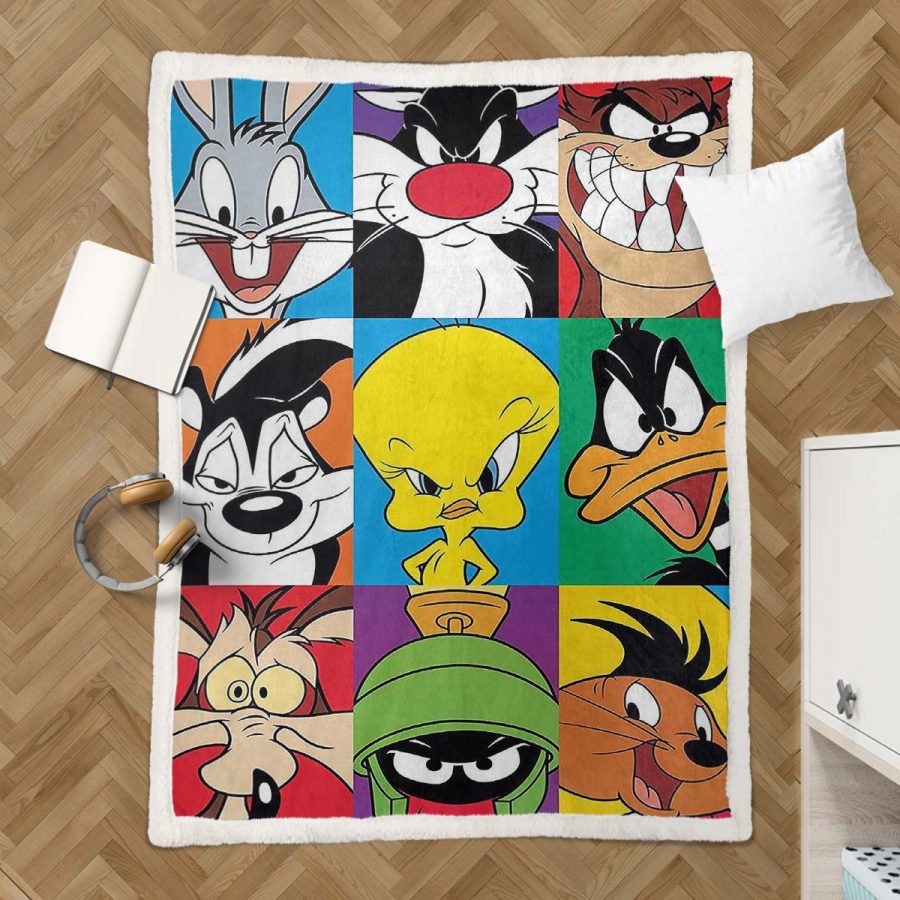 Looney Tunes Alle Charaktere 03 Decke - Fleecedecke – Bild 3