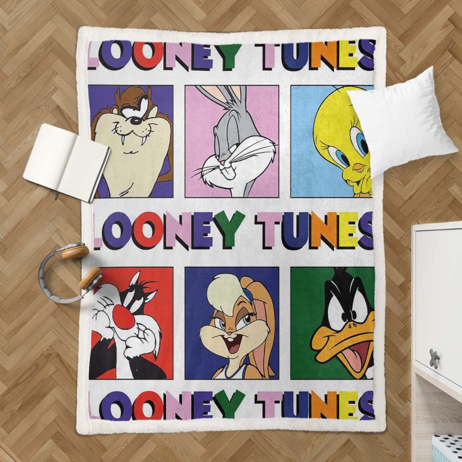 Looney Tunes Alle Charaktere 06 Decke - Fleecedecke – Bild 3