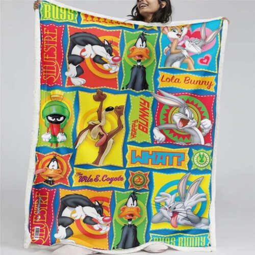 Looney Tunes Alle Charaktere 07 Decke - Fleecedecke