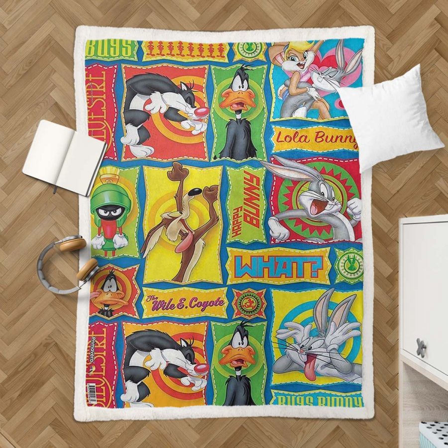 Looney Tunes Alle Charaktere 07 Decke - Fleecedecke – Bild 3