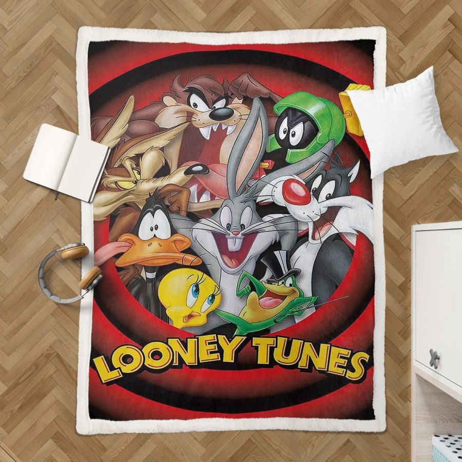 Looney Tunes Alle Charaktere 08 Decke - Fleecedecke – Bild 3