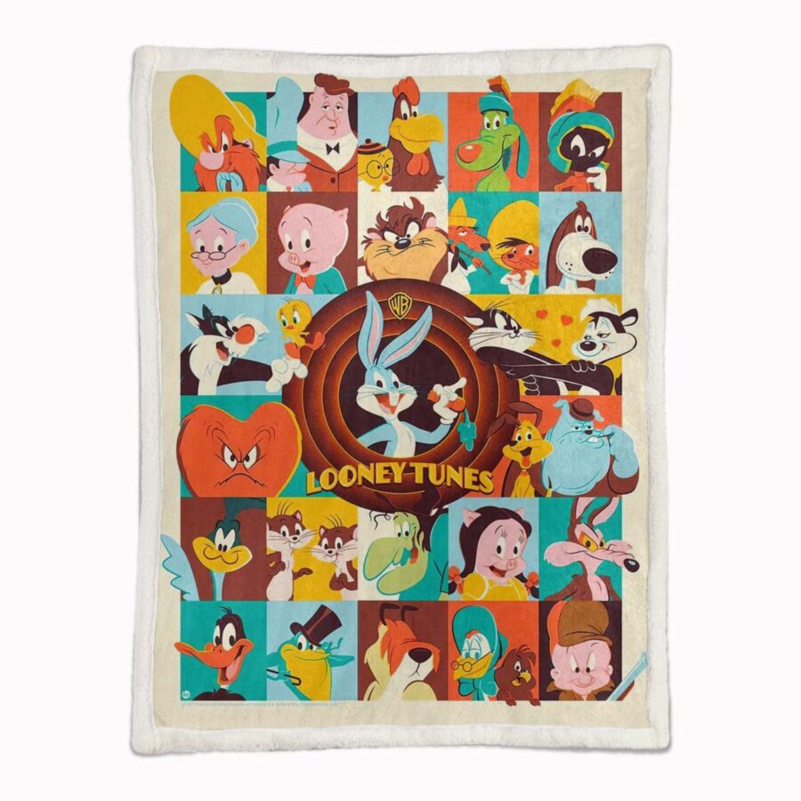 Looney Tunes Alle Charaktere 09 Decke - Fleecedecke – Bild 2