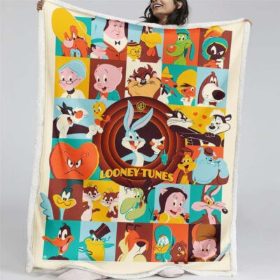 Looney Tunes Alle Charaktere 09 Decke - Fleecedecke