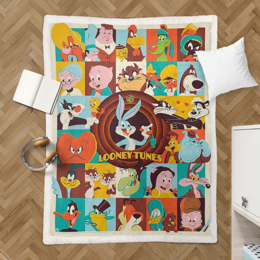 Looney Tunes Alle Charaktere 09 Decke - Fleecedecke – Bild 3