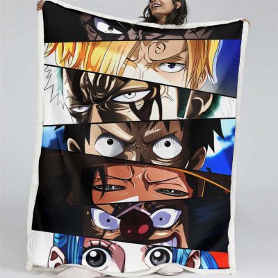 Ruffy und One Piece, alle Charaktere 01 Decke - Fleecedecke