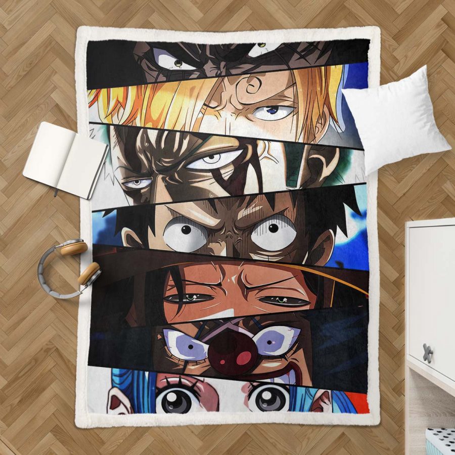 Ruffy und One Piece, alle Charaktere 01 Decke - Fleecedecke – Bild 3