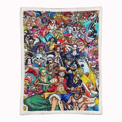 Alternative view of Ruffy und One Piece, alle Charaktere 03 Decke - Fleecedecke