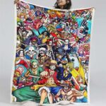 Ruffy und One Piece, alle Charaktere 03 Decke – Fleecedecke