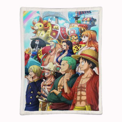 Alternative view of Ruffy und One Piece, alle Charaktere 04 Decke - Fleecedecke