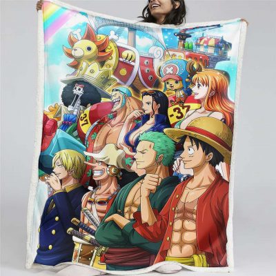 Ruffy und One Piece, alle Charaktere 04 Decke - Fleecedecke