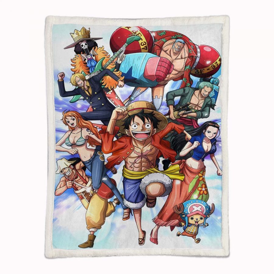 Ruffy und One Piece, alle Charaktere 05 Decke - Fleecedecke – Bild 2