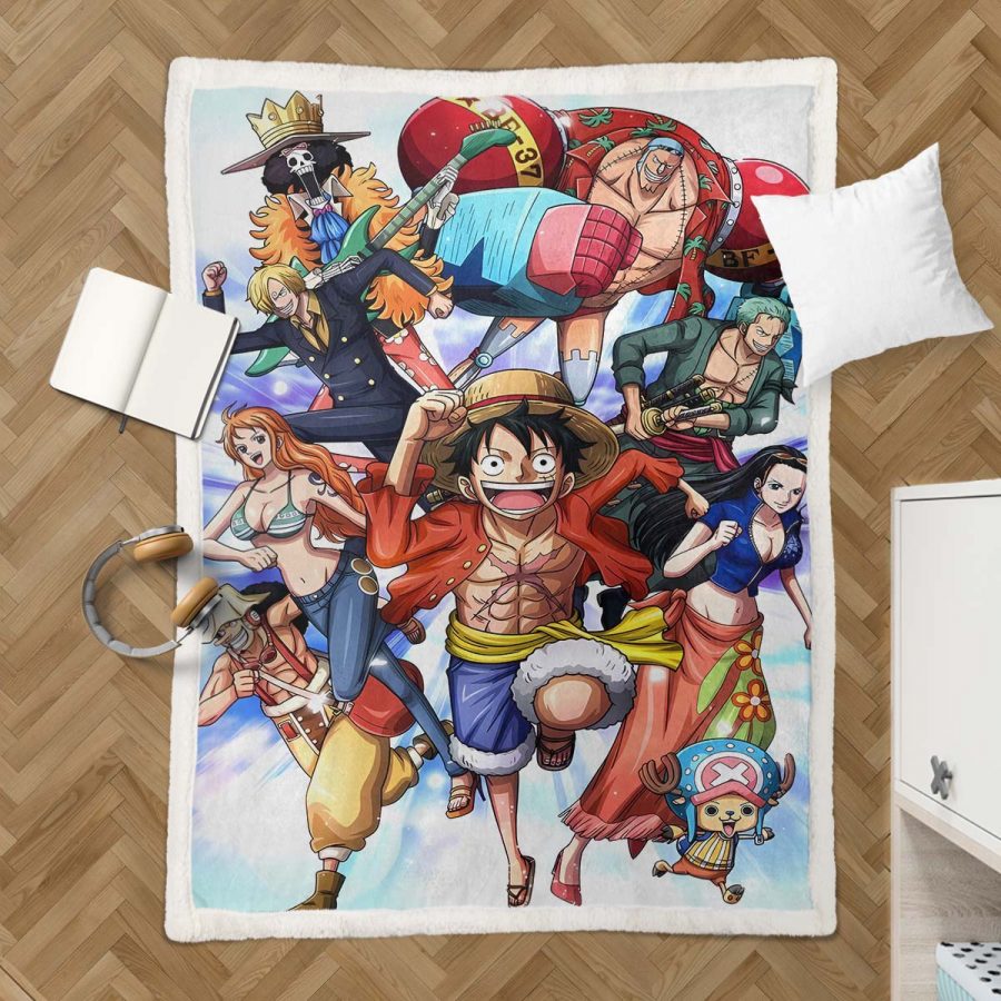 Ruffy und One Piece, alle Charaktere 05 Decke - Fleecedecke – Bild 3