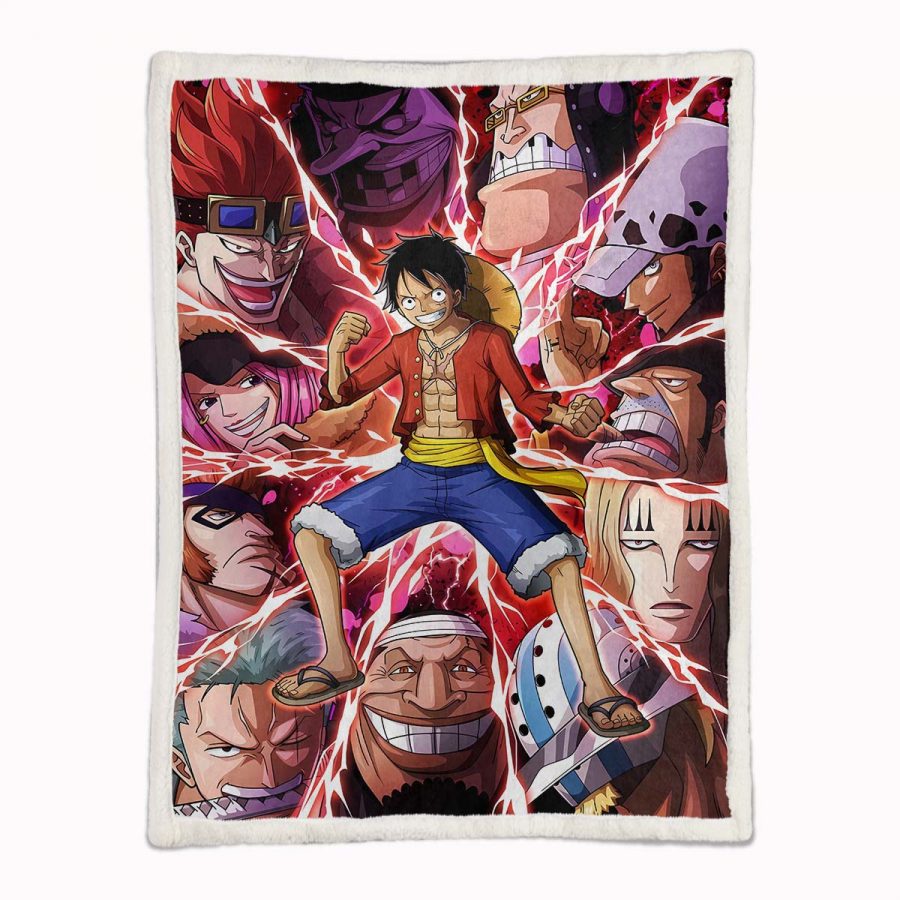 Ruffy und One Piece, alle Charaktere 06 Decke - Fleecedecke – Bild 2
