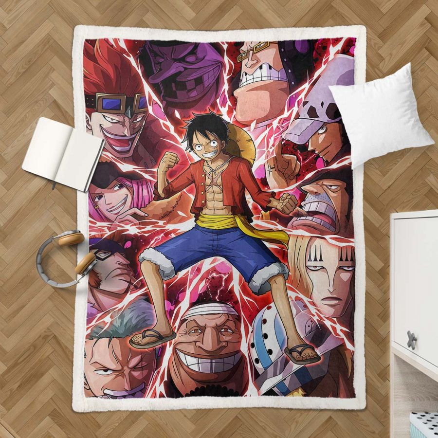 Ruffy und One Piece, alle Charaktere 06 Decke - Fleecedecke – Bild 3
