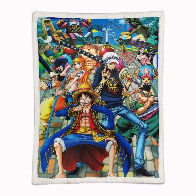Alternative view of Ruffy und One Piece, alle Charaktere 07 Decke - Fleecedecke
