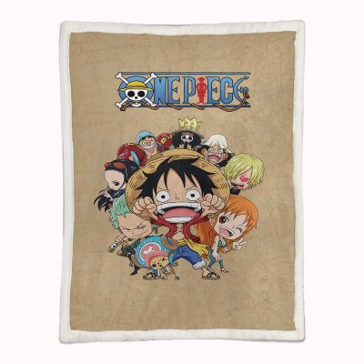 Alternative view of Ruffy und One Piece, alle Charaktere 19 Decke - Fleecedecke