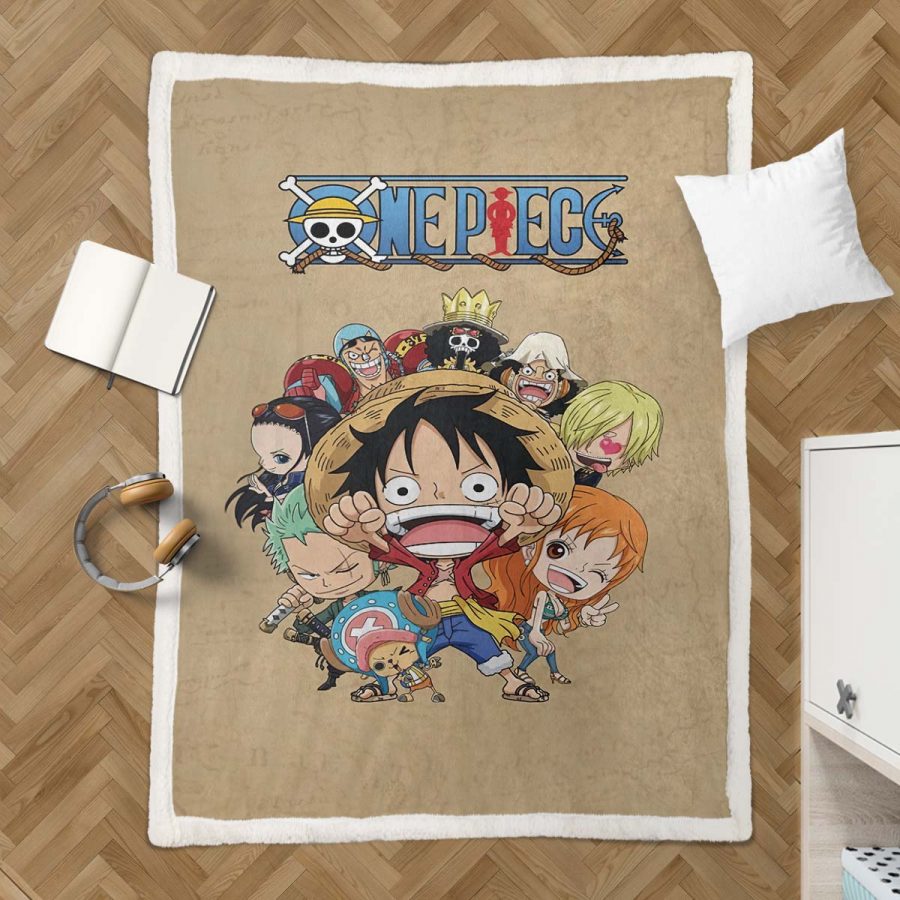 Ruffy und One Piece, alle Charaktere 19 Decke - Fleecedecke – Bild 3