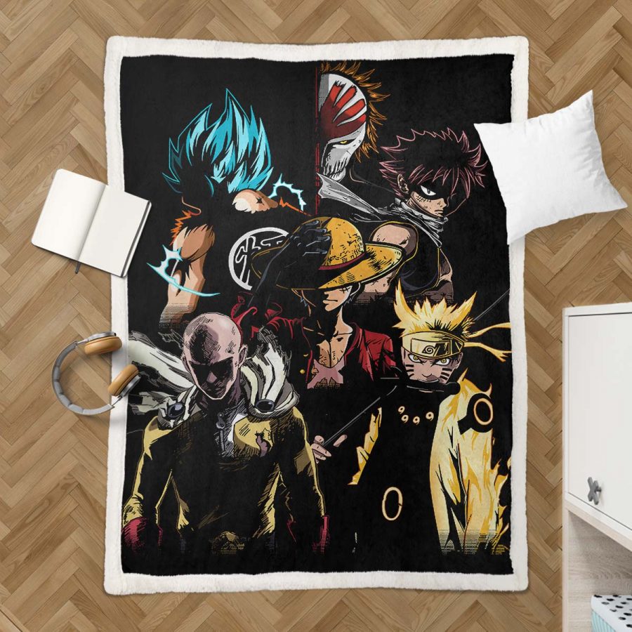 Ruffy und One Piece, alle Charaktere 08 Decke - Fleecedecke – Bild 3