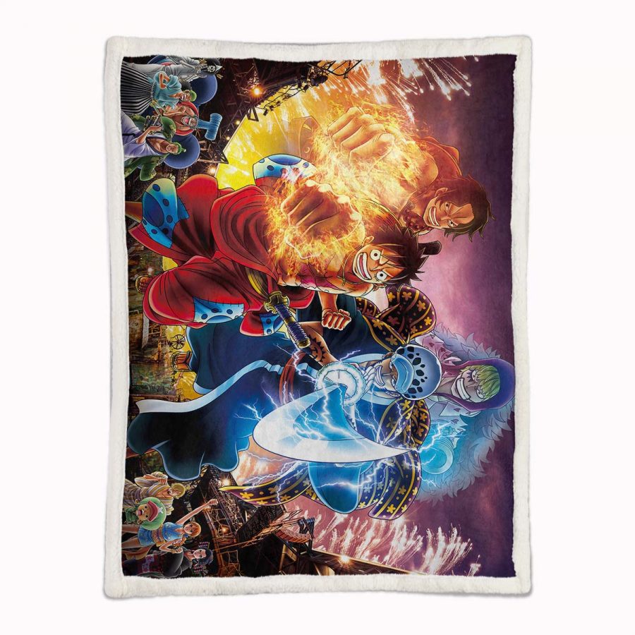 Ruffy und One Piece, alle Charaktere 09 Decke - Fleecedecke – Bild 2