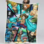 Ruffy und One Piece, alle Charaktere 10 Decke – Fleecedecke