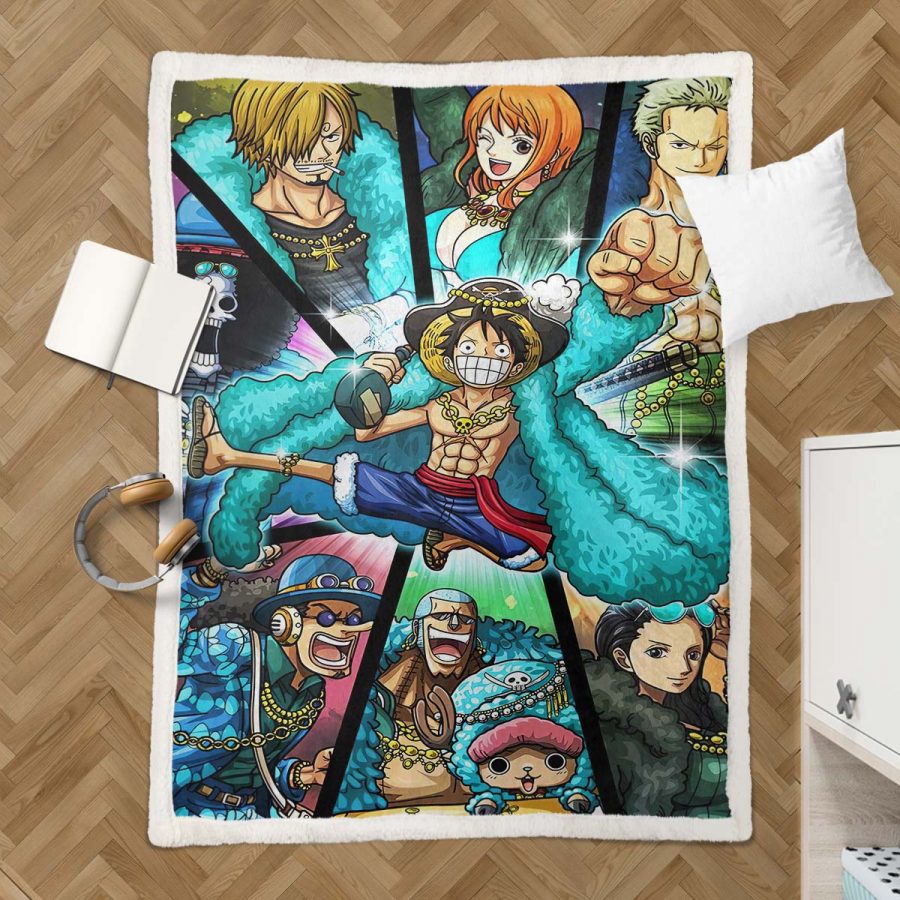 Ruffy und One Piece, alle Charaktere 10 Decke - Fleecedecke – Bild 3