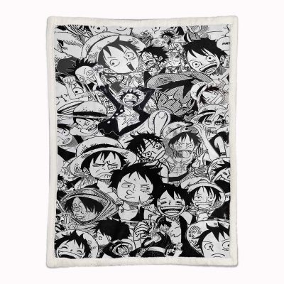 Alternative view of Ruffy und One Piece, alle Charaktere 11 Decke - Fleecedecke