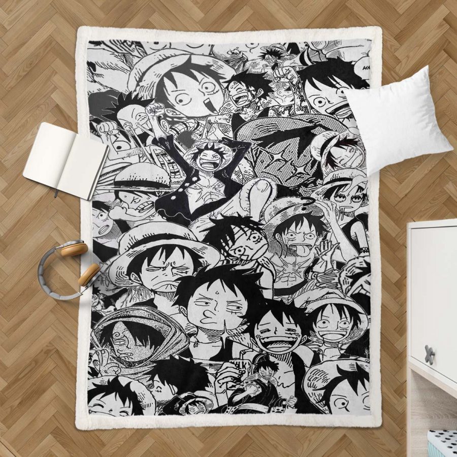 Ruffy und One Piece, alle Charaktere 11 Decke - Fleecedecke – Bild 3