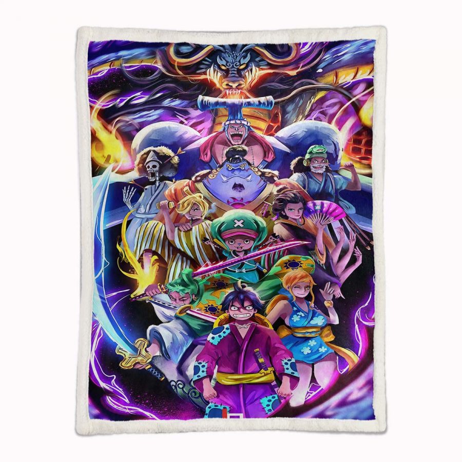 Ruffy und One Piece, alle Charaktere 12 Decke - Fleecedecke – Bild 2